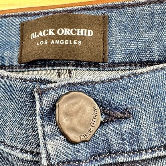 BLACK Orchid NWT Women’s Mid Rise Patchwork Skinny Jeans Size 26 - Picture 6 of 14